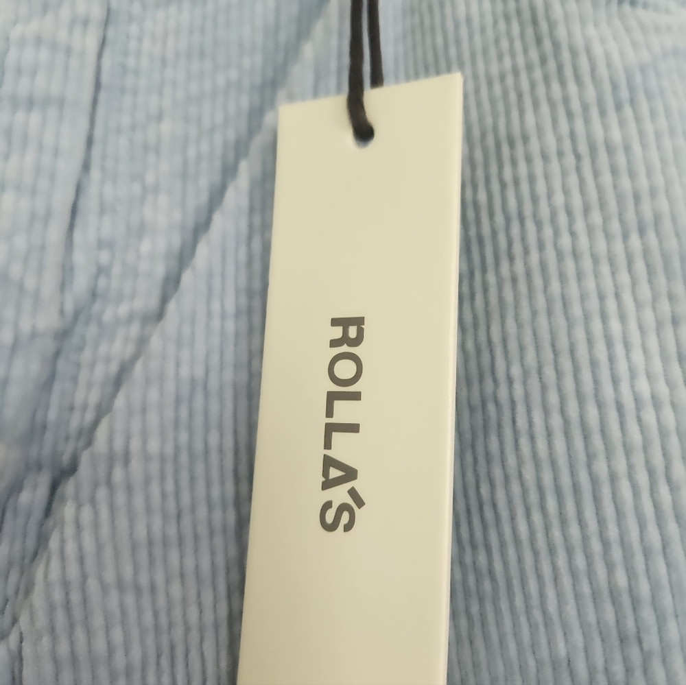 NWT Rolla's Sky Blue Cord Dusters High Rise Slim Pants Size 30 - Picture 5 of 6